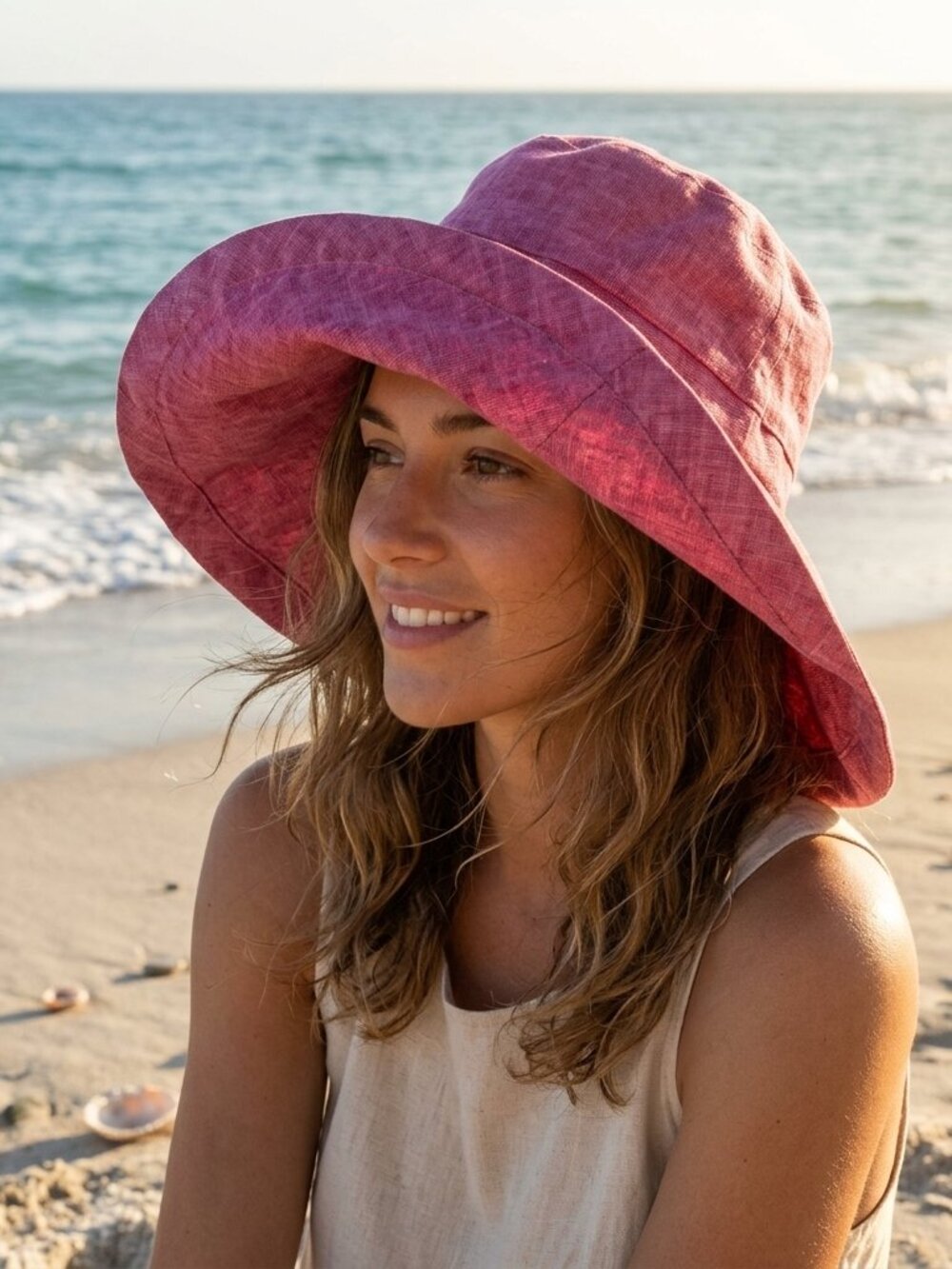 Magid Hats 100% Cotton Pink Floppy Wide Brimmed Hat